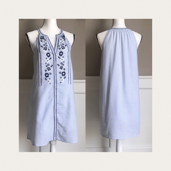Blue Rain Dresses & Skirts - 🧵BLUE RAIN | Embroidered Halter Dress